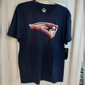Fanatics New England Patriots XL Tee T Shirt Navy With Red Logo NFL Football New
